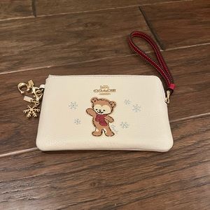 Coach Bear Design Wristlet